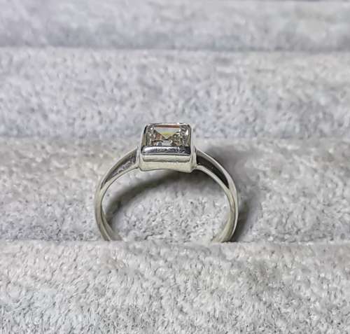 Silver Solitaire Ring