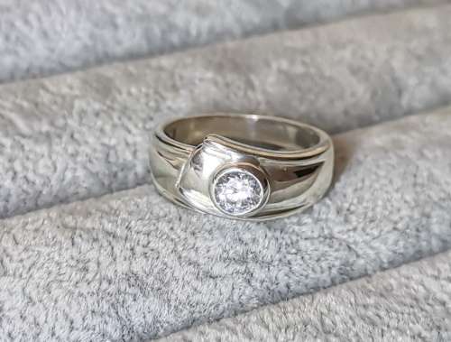 Silver Solitaire Ring