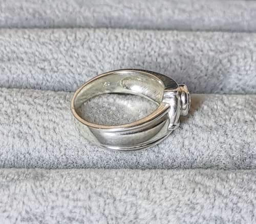 Silver Solitaire Ring