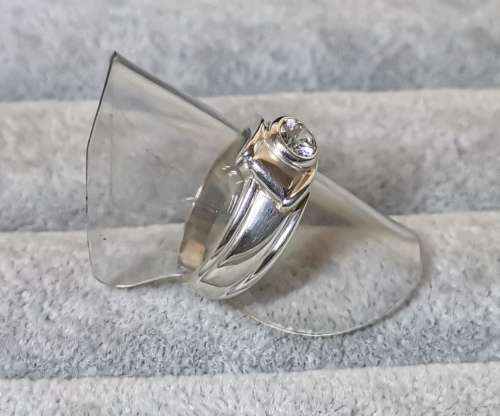 Silver Solitaire Ring