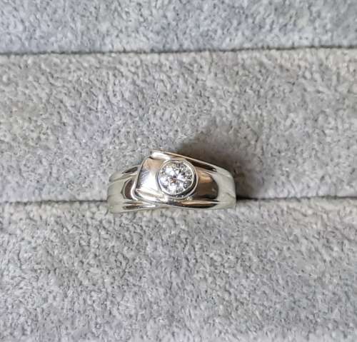 Silver Solitaire Ring