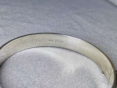 Detailed Silver Bangle