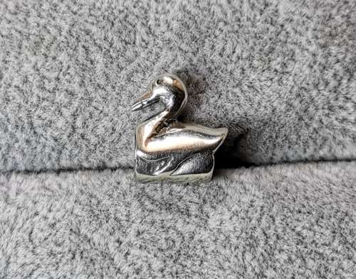 Silver Duck Charm
