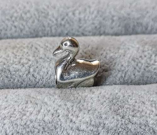 Silver Duck Charm