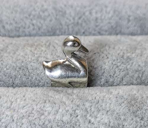 Silver Duck Charm