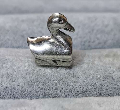 Silver Duck Charm