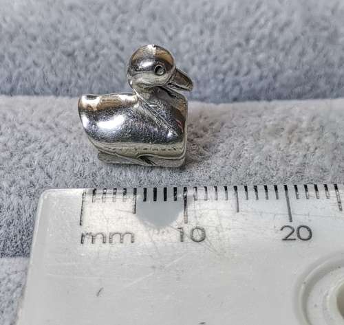 Silver Duck Charm