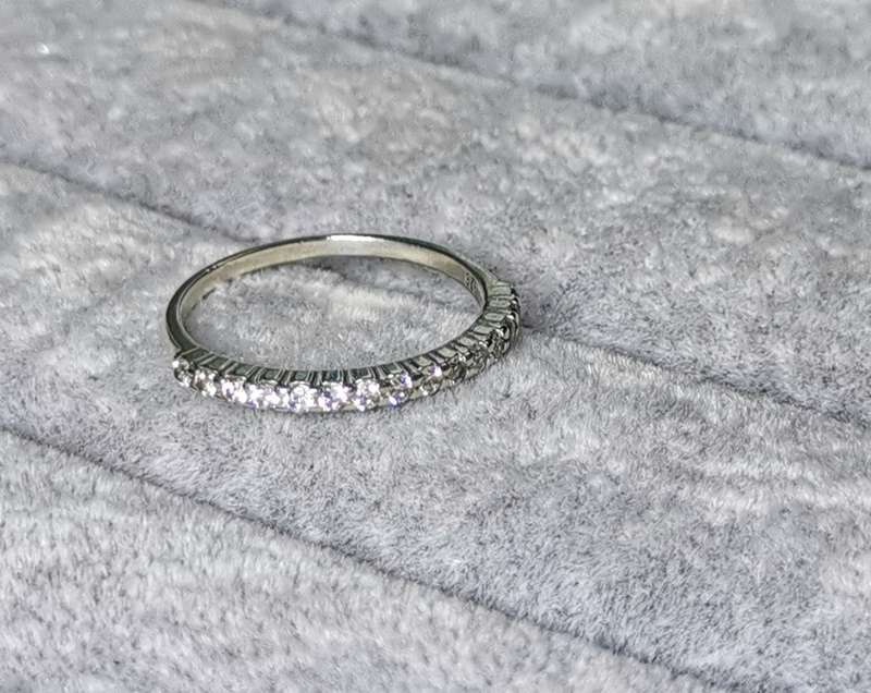 *R1 Auction* Silver Half Eternity Ring