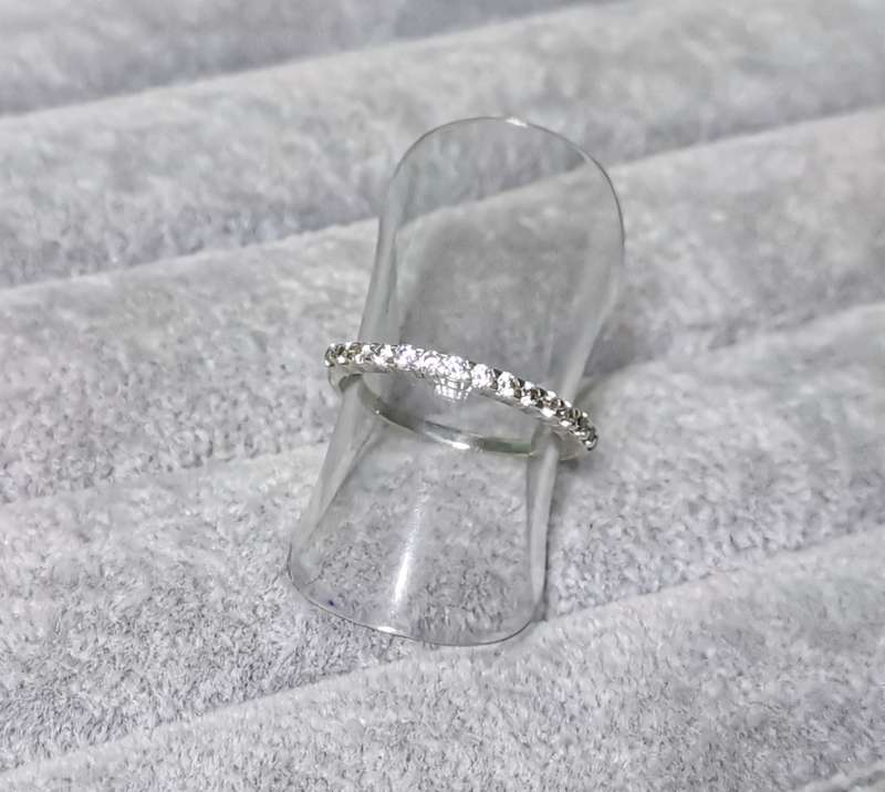 *R1 Auction* Silver Half Eternity Ring