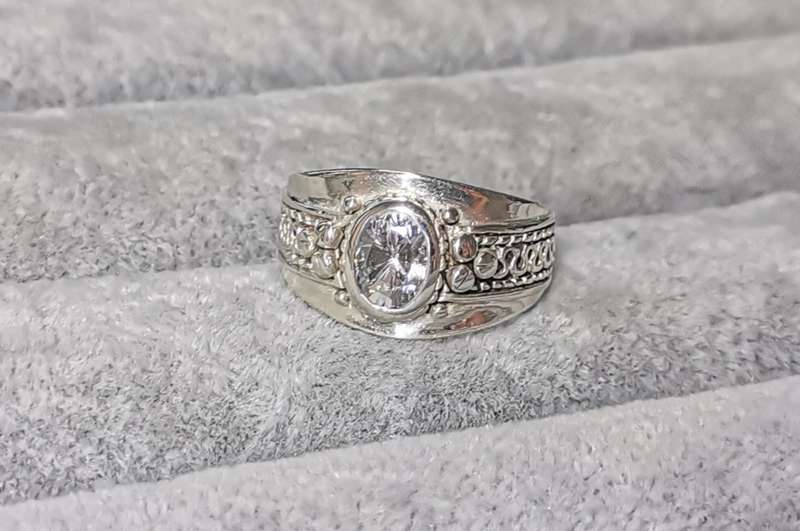Detailed Silver Ring