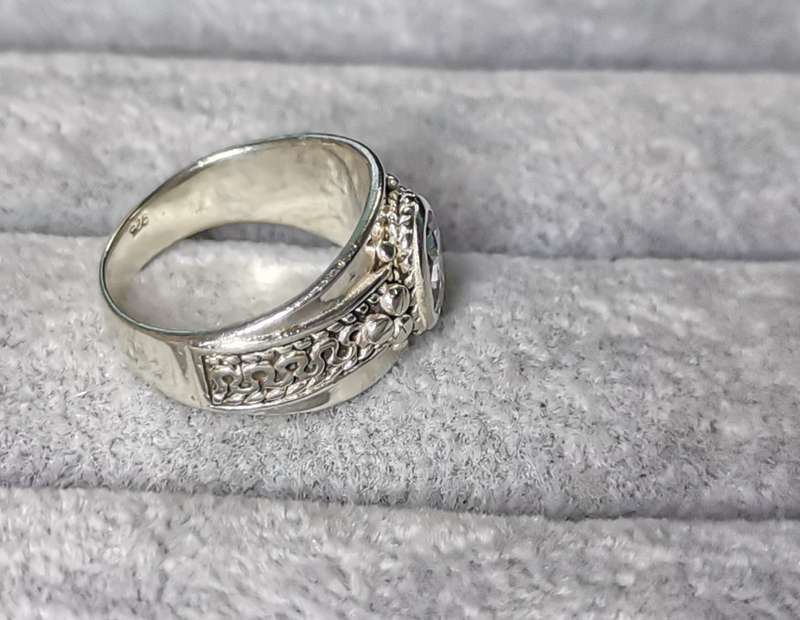 Detailed Silver Ring