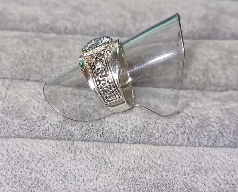 Detailed Silver Ring