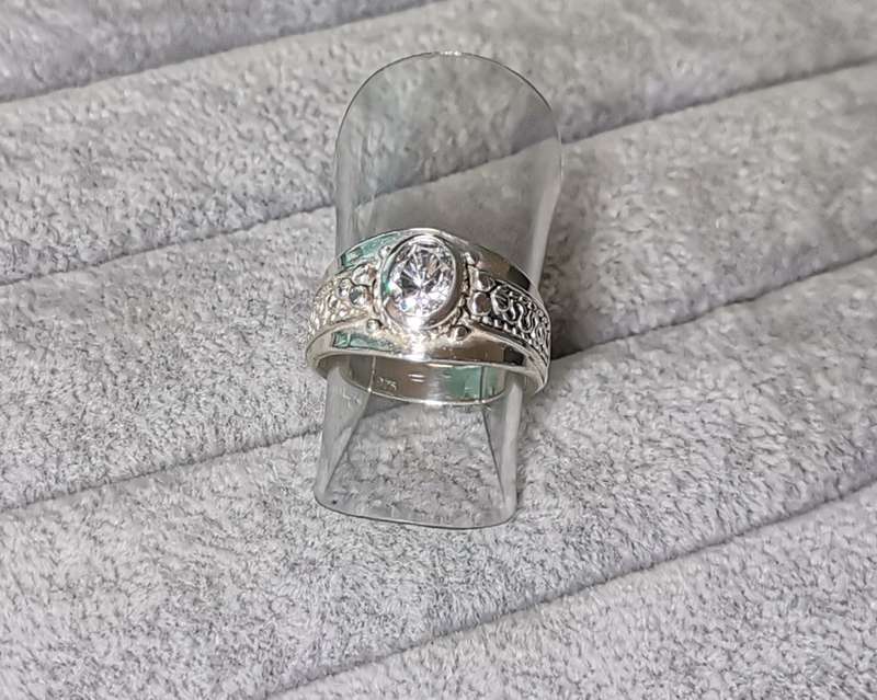 Detailed Silver Ring