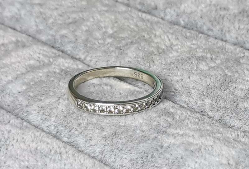 Silver Half-Eternity Ring