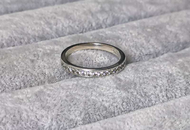 Silver Half-Eternity Ring
