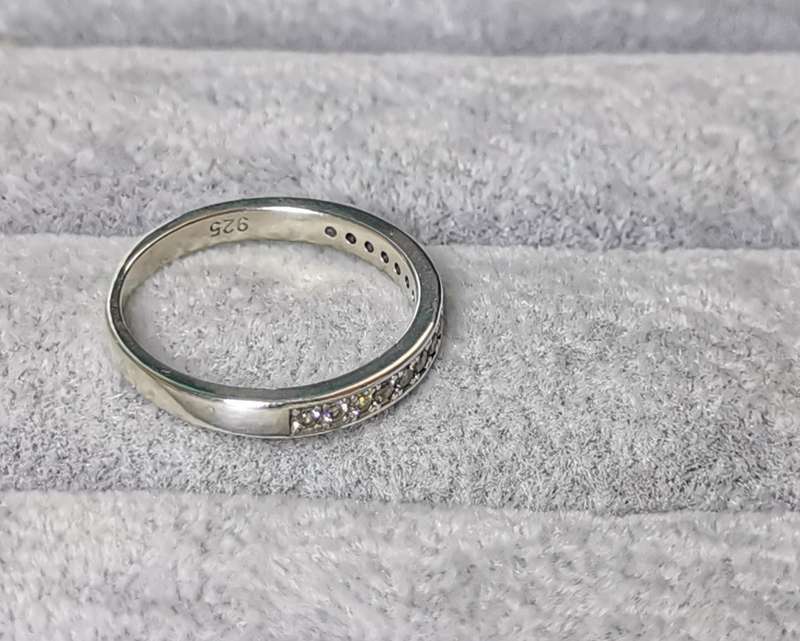 Silver Half-Eternity Ring