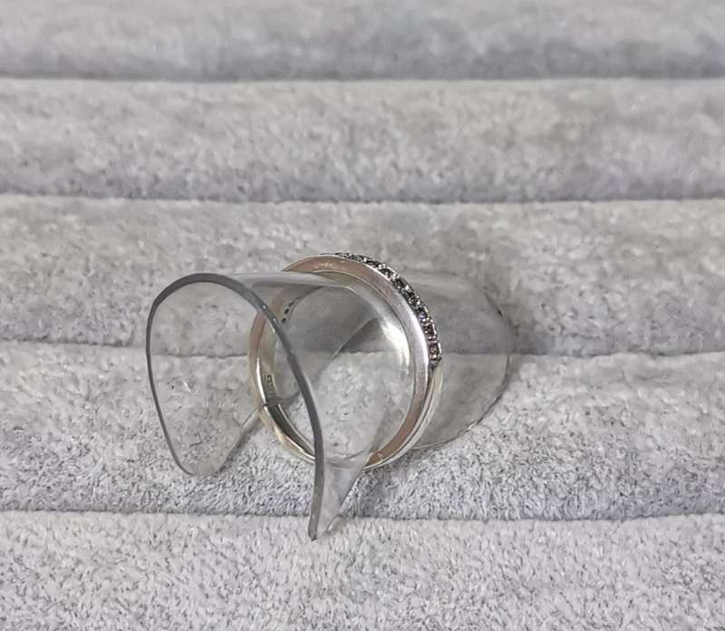 Silver Half-Eternity Ring