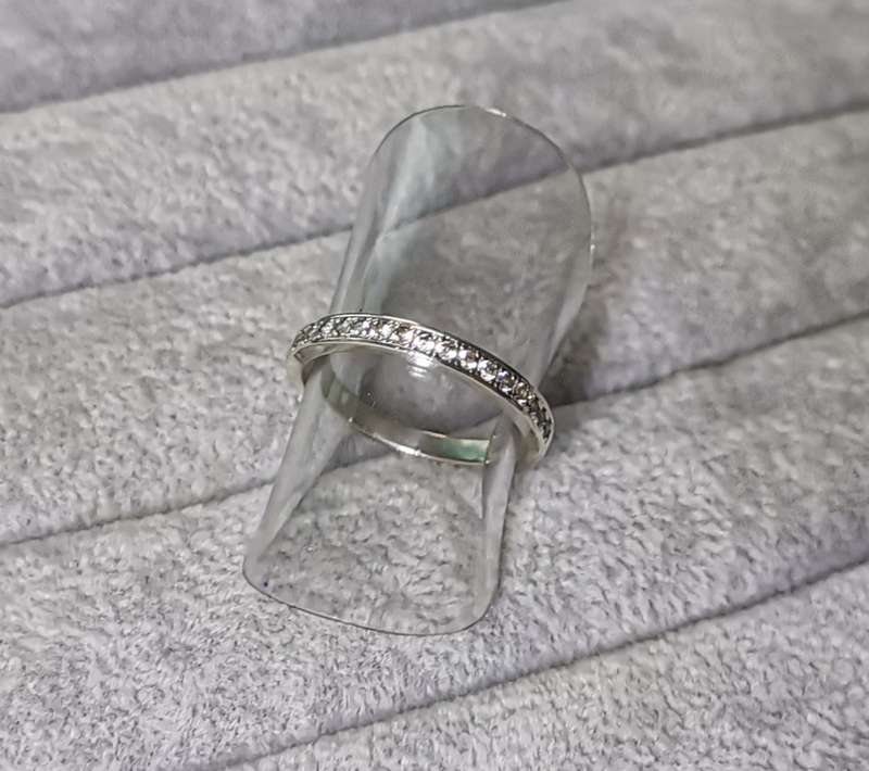 Silver Half-Eternity Ring