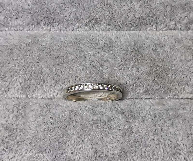 Silver Half-Eternity Ring