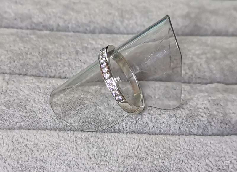 Silver Half Eternity Ring