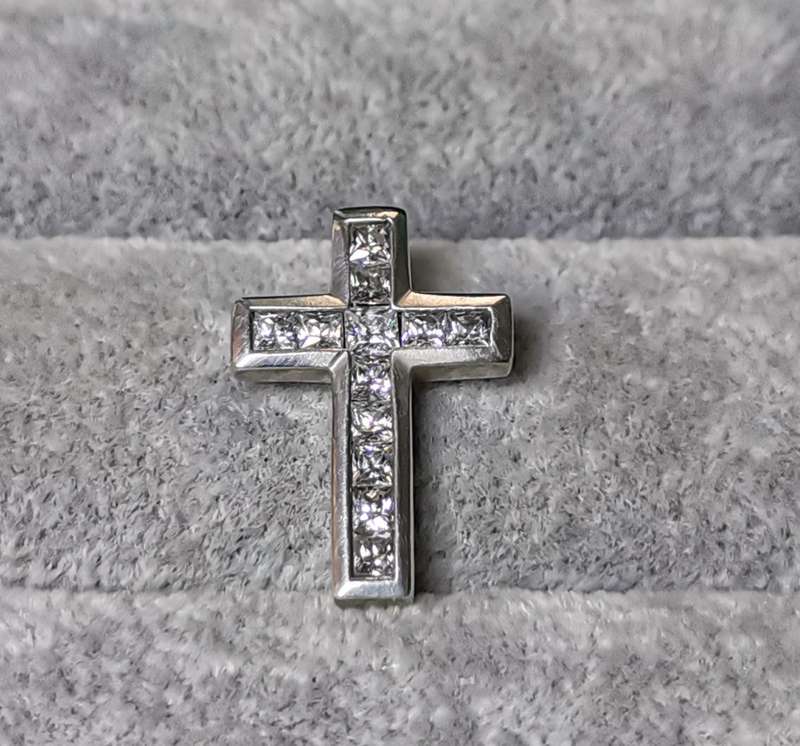 Cute Silver Cross Pendant