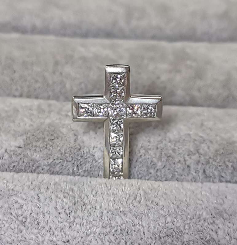 Cute Silver Cross Pendant