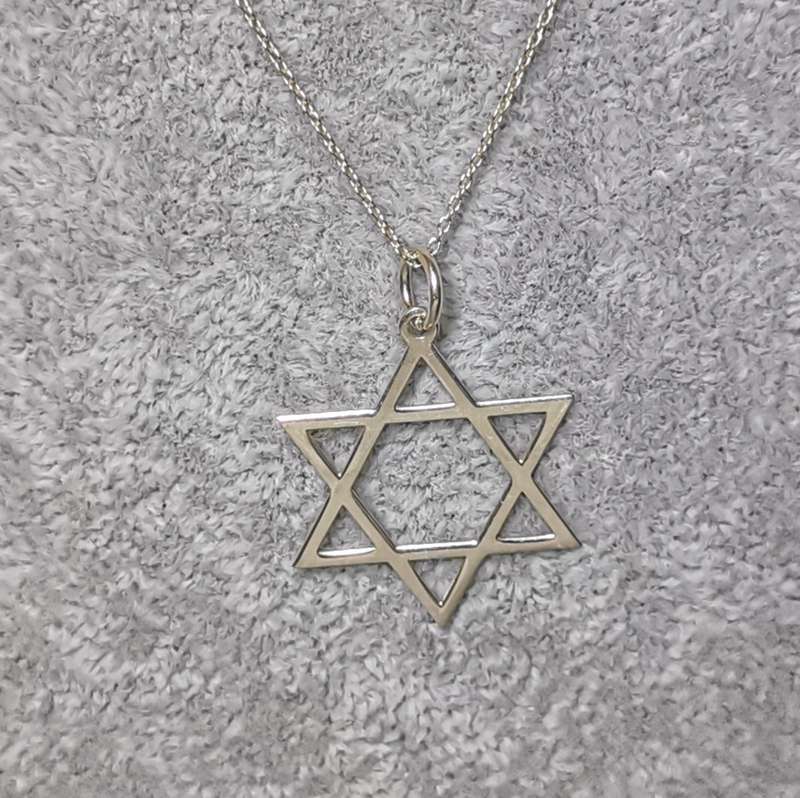 Silver Star of David Necklace