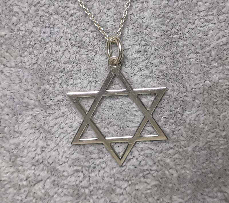 Silver Star of David Necklace