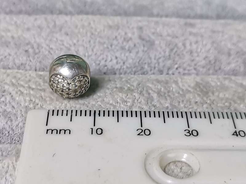 Pandora Pave Heart Clip Charm