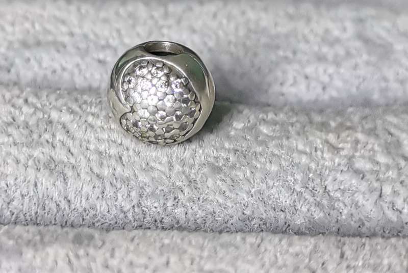 Pandora Pave Heart Clip Charm