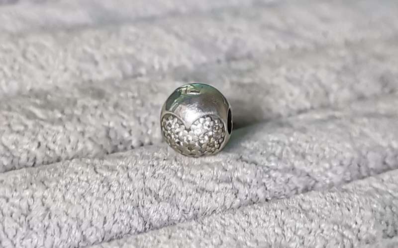 Pandora Pave Heart Clip Charm
