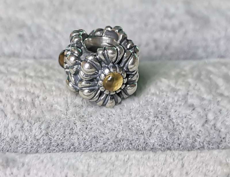 Pandora November Citrine Birthday Bloom Charm