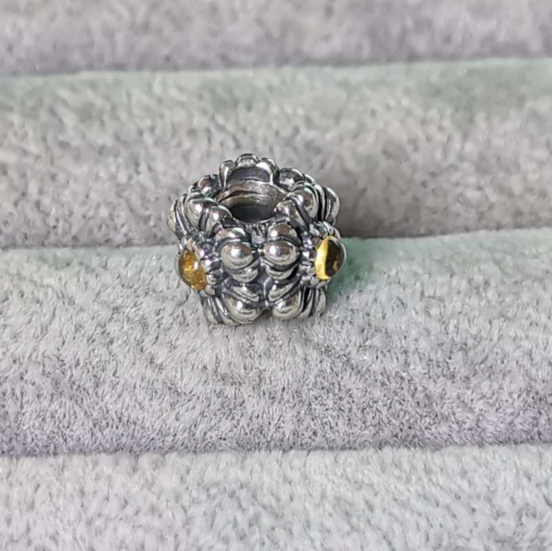 Pandora November Citrine Birthday Bloom Charm