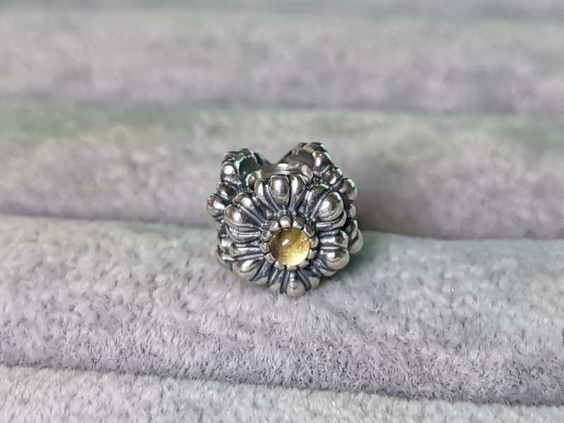 Pandora November Citrine Birthday Bloom Charm