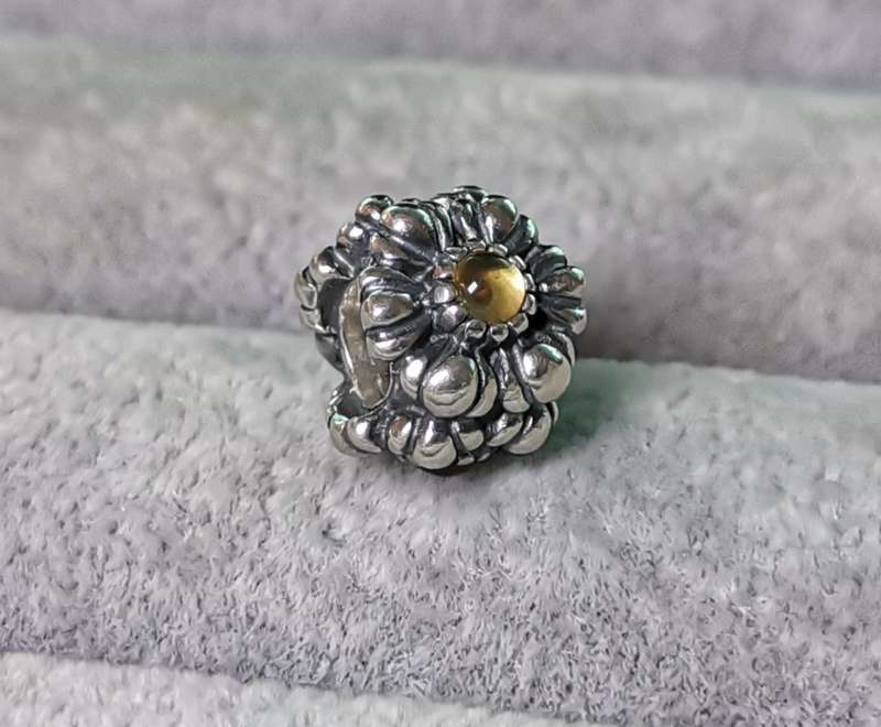 Pandora November Citrine Birthday Bloom Charm