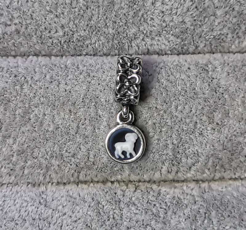 Pandora Aries Agate Cameo Charm