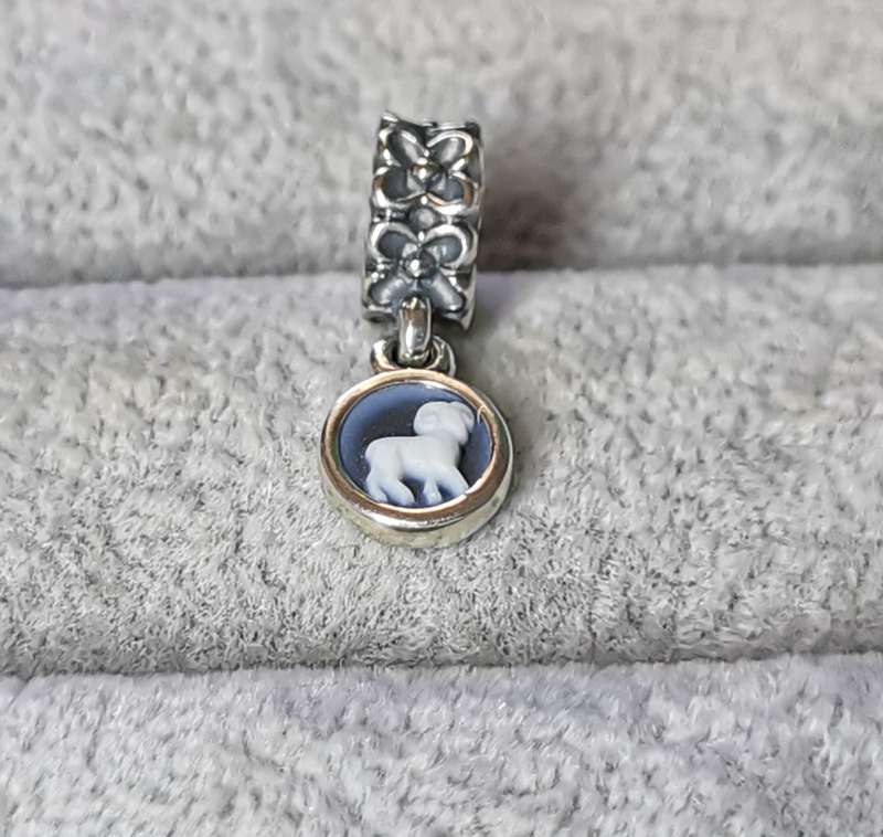 Pandora Aries Agate Cameo Charm