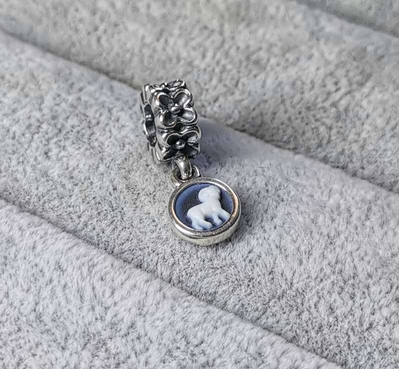 Pandora Aries Agate Cameo Charm
