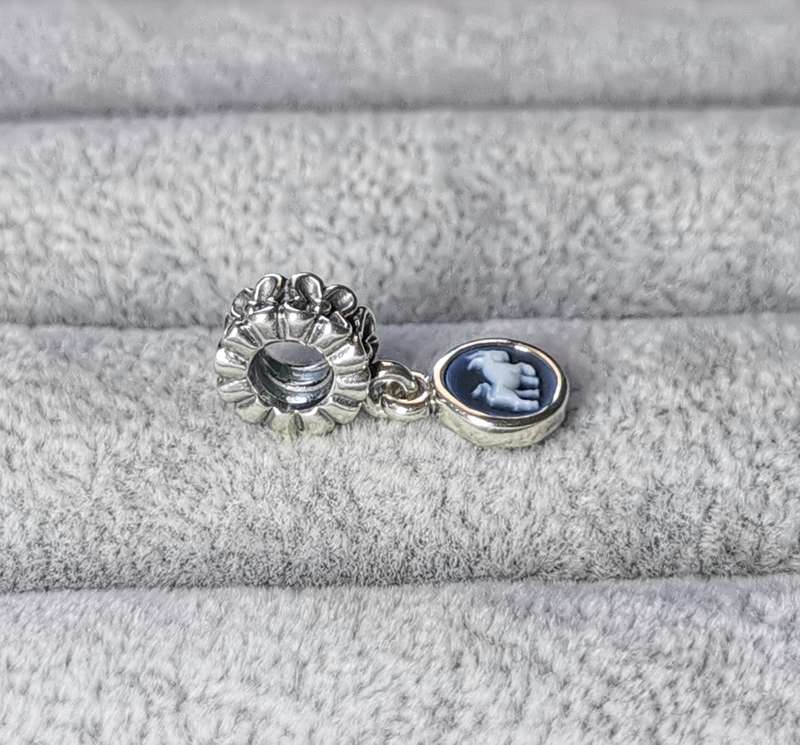Pandora Agate Cameo Taurus Charm