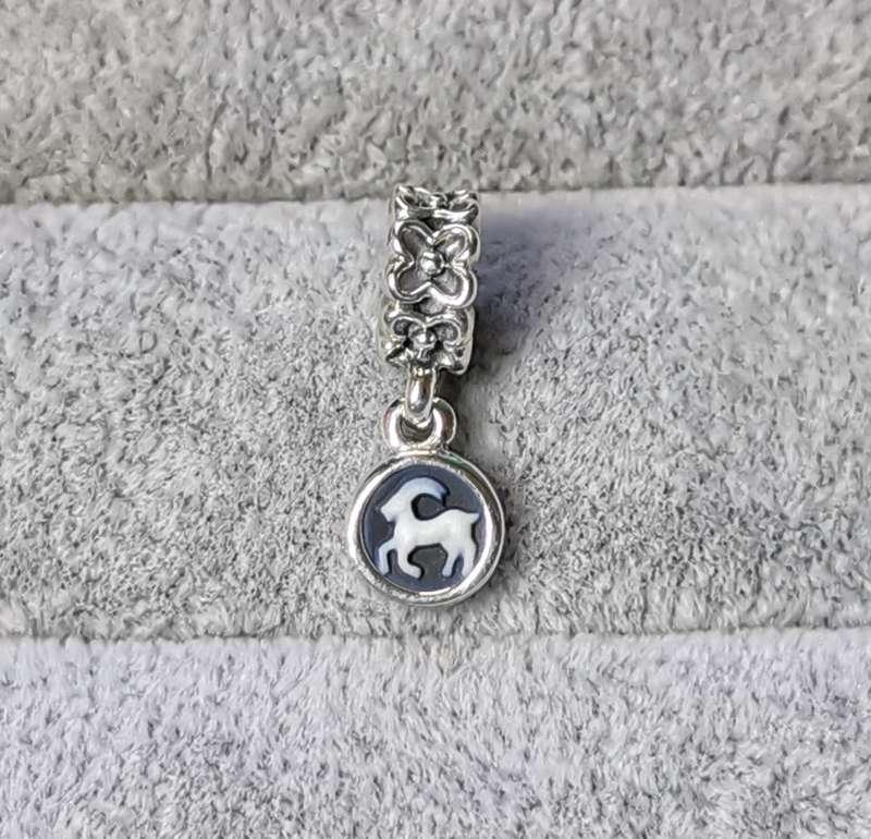 Pandora Capricorn Agate Cameo Charm