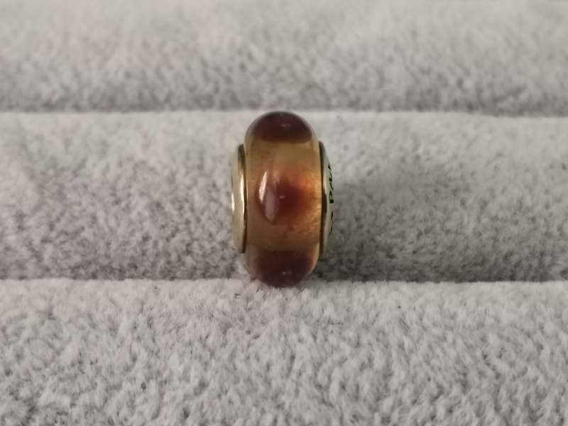 Gold Pandora Brown Mystic Charm