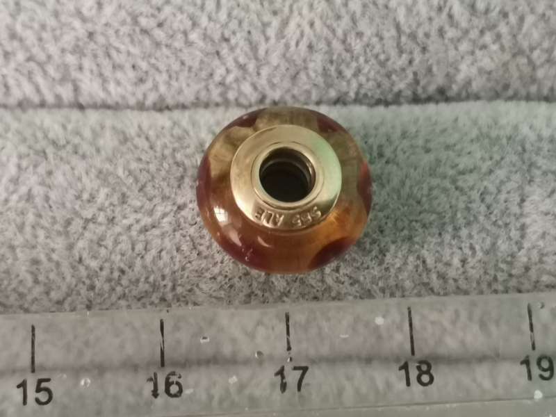 Gold Pandora Brown Mystic Charm