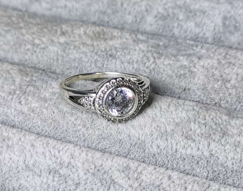 Silver Halo Ring