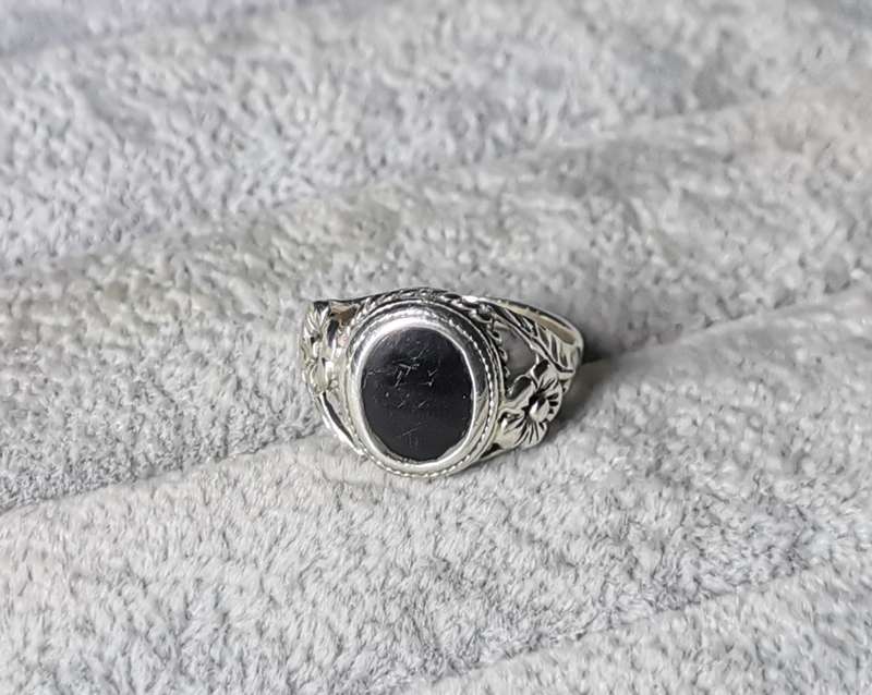 Detailed Silver Ring