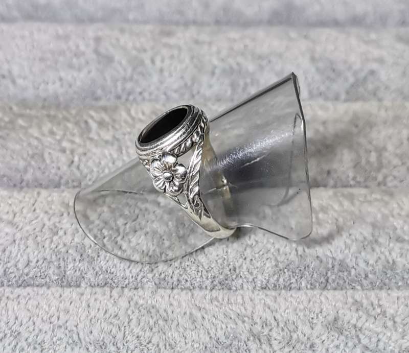 Detailed Silver Ring