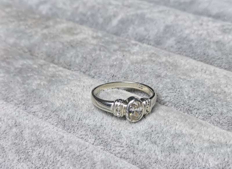 Silver Solitaire Ring