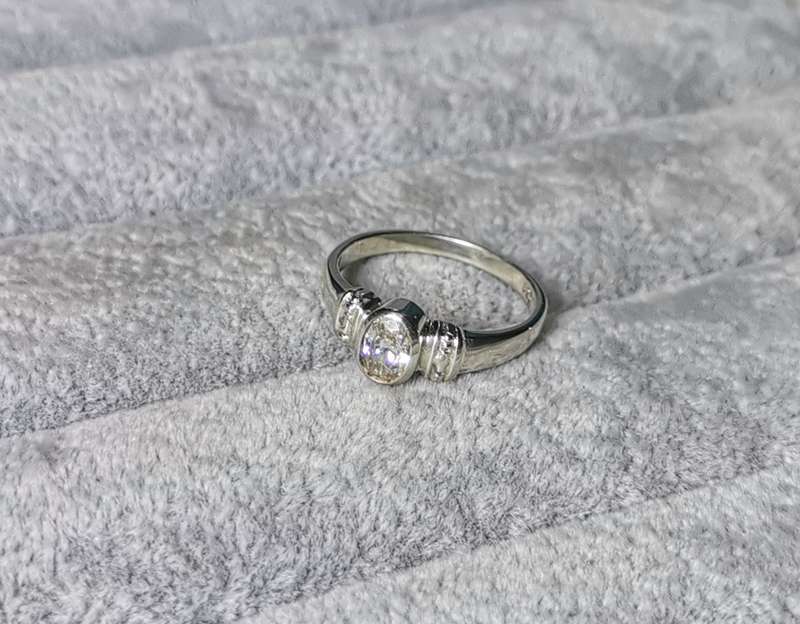 Silver Solitaire Ring