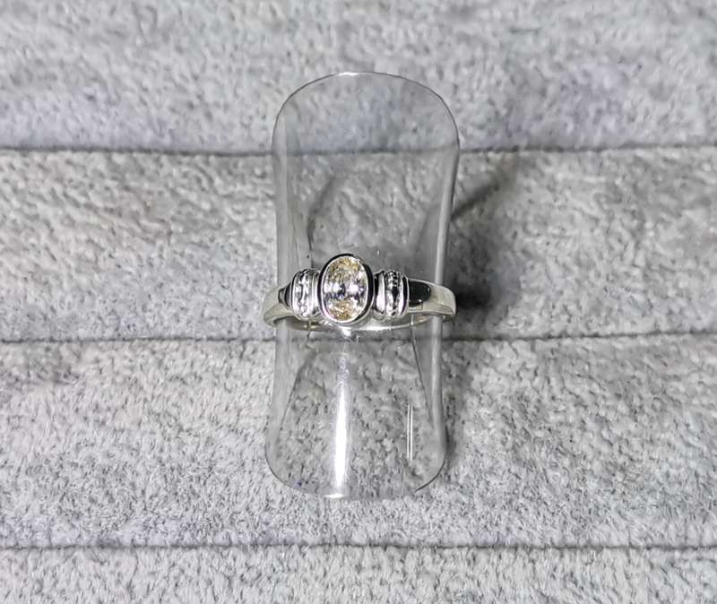 Silver Solitaire Ring