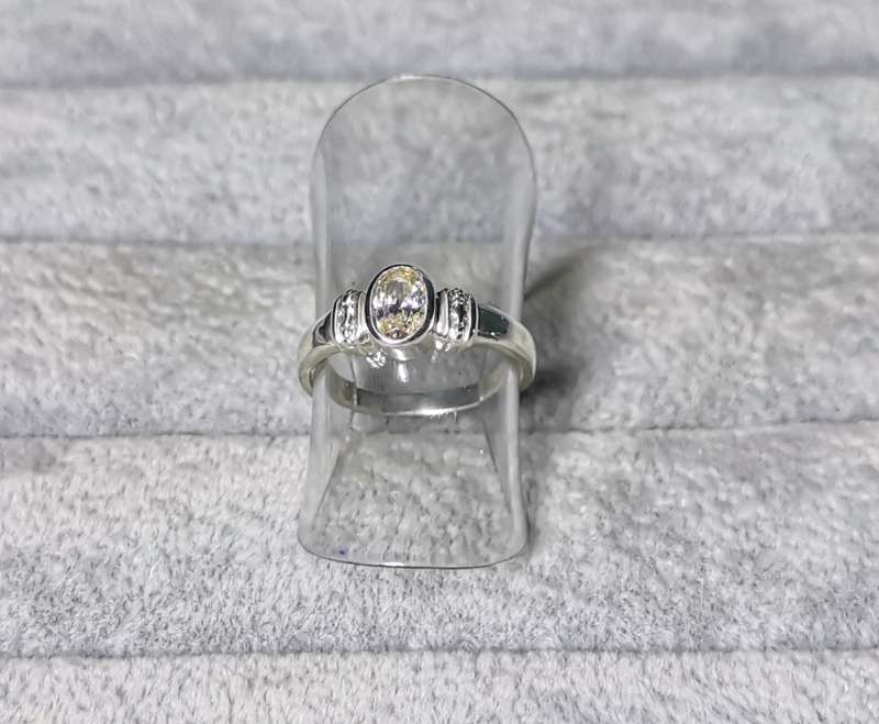 Silver Solitaire Ring