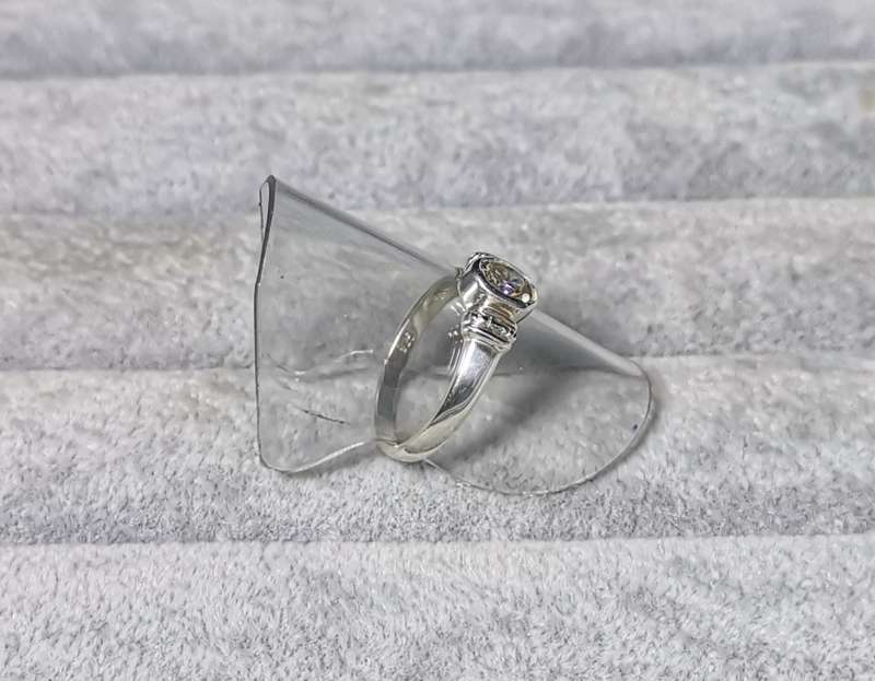 Silver Solitaire Ring